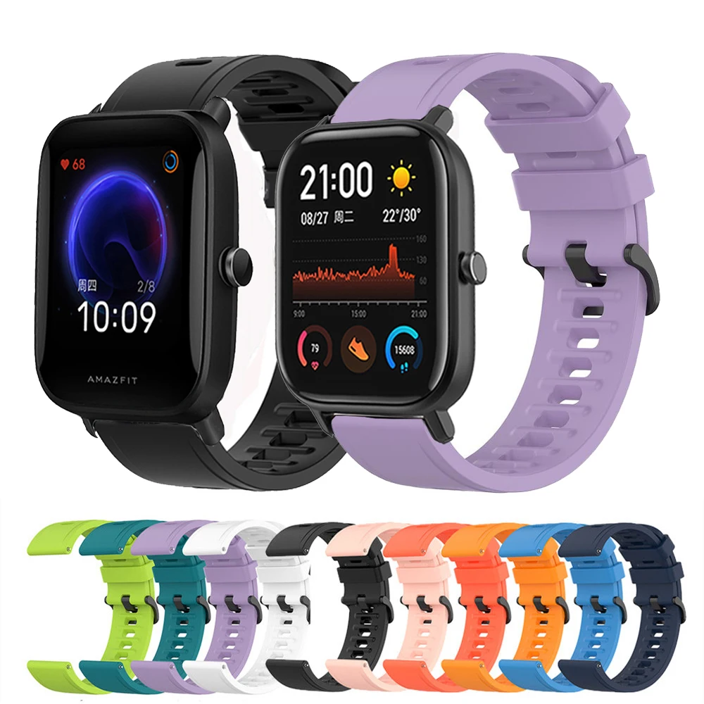 

Ремешок силиконовый для смарт-часов Amazfit Bip/Bip U Pro/Bip S Lite/GTS 3 2E 2