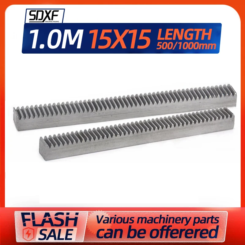 

1Mod 15 * 15 500/1000mm precision gear rack cnc rack (straight teeth) toothed rack cnc machine