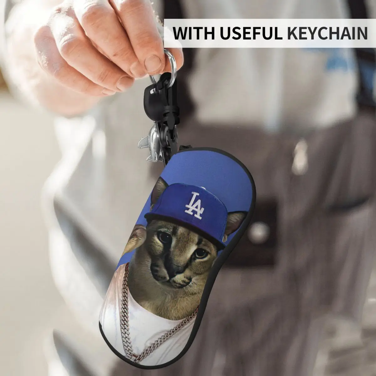 Изготовленные на заказ большие очки-рапперы в форме кота