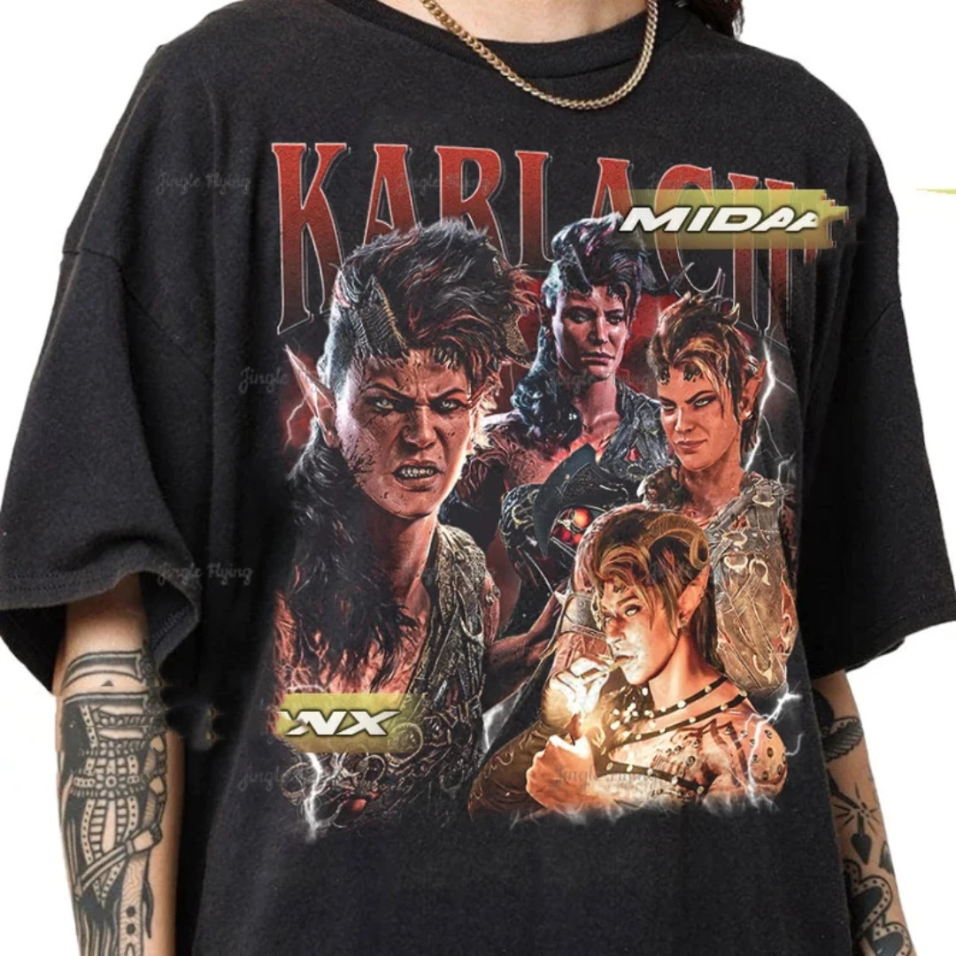 Лимитированная Винтажная Футболка Karlach balhardgate 3 роскошные мужские футболки