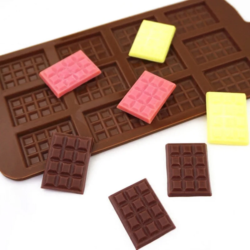

Silicone Mold 12 Even Chocolate Mold Fondant Patisserie Candy Bar Mould Cake Mode Decoration Kitchen Baking Accessories