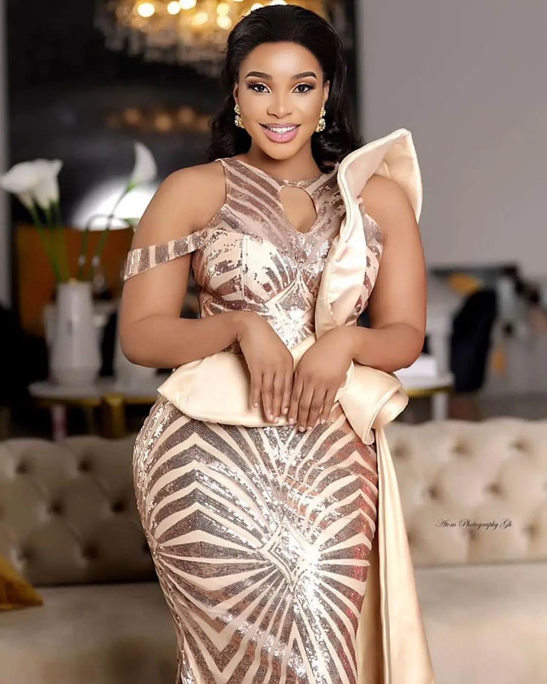 Vinca Sunny арабский Aso Ebi платья для выпускного вечера русалки цвета шампанского с