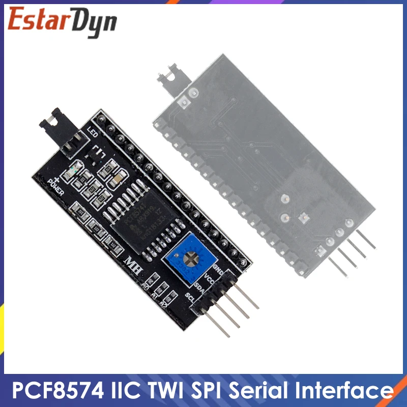 

PCF8574 IIC I2C TWI SPI Serial Interface Board Port 1602 2004 LCD LCD1602 Adapter Plate LCD Adapter Converter Module
