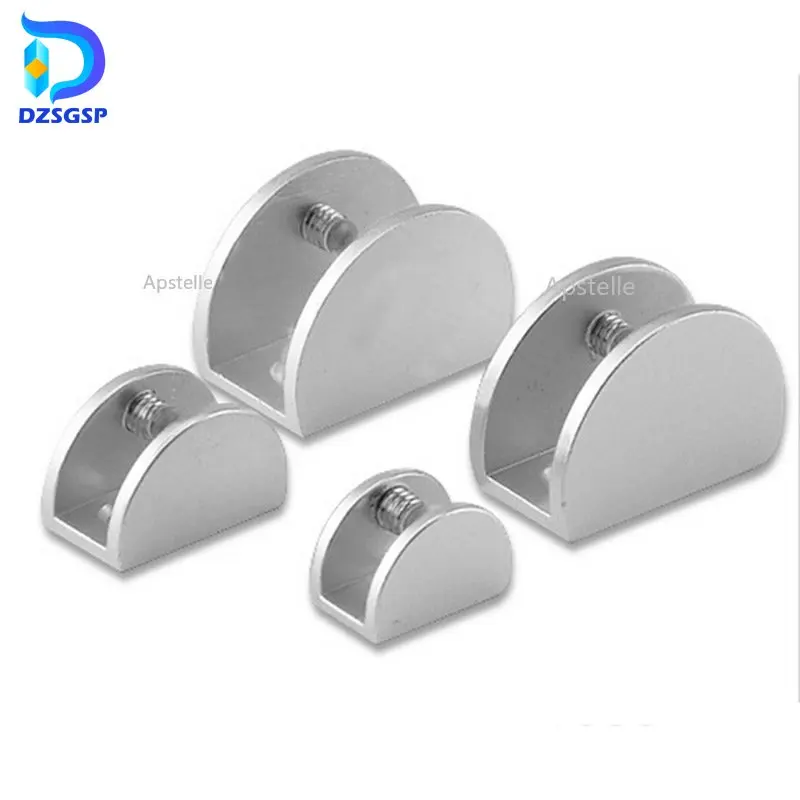 Купи 4pcs Stainless Steel Glass Clips Adjustable Wall Mounted Glass Shelf Clamp Bracket 6-14mm Glass Holder With Screw за 192 рублей в магазине AliExpress