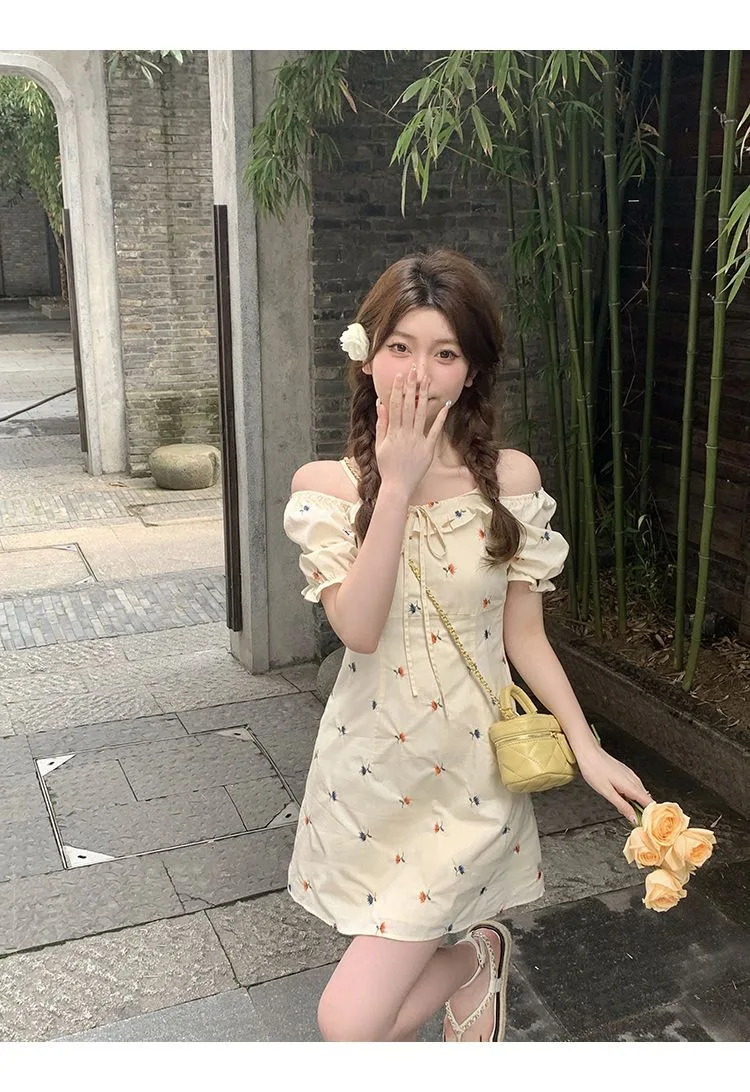 Нежное стильное милое Цветочное платье для девочек на шнуровке летнее Новое