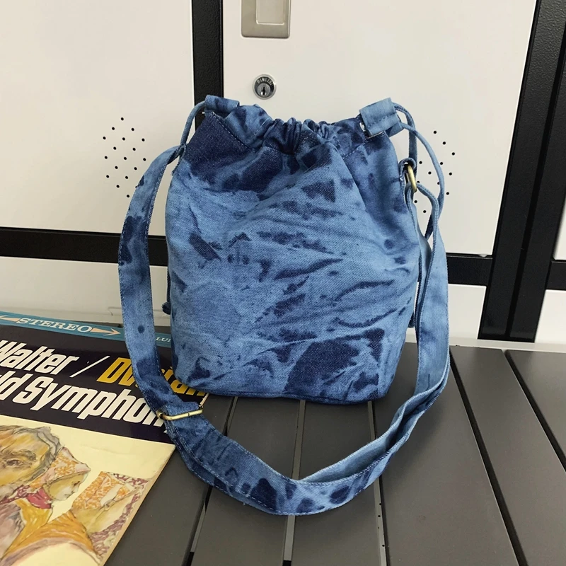 Canvas Small Crossbody Bags For Women Blue Denim Messenger Bags 2023 New 100% Cotton Packages Cloth Casual Shoulder Bags Fashion