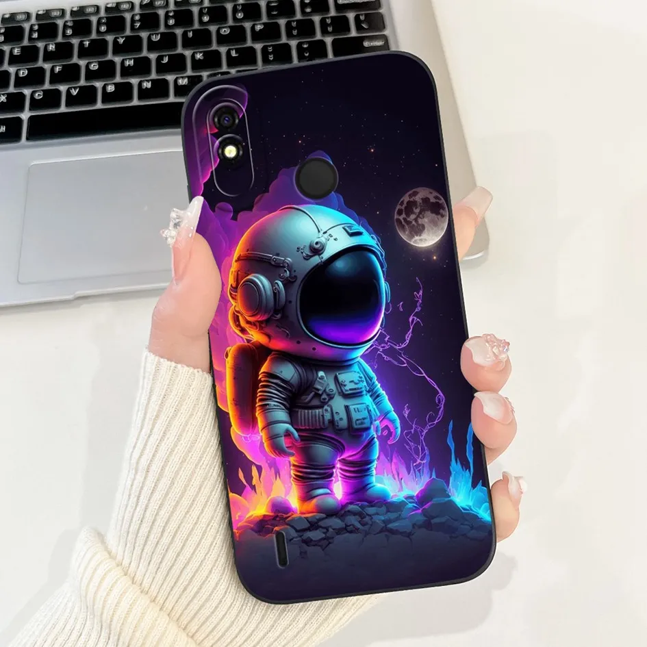 Мягкий силиконовый матовый чехол-накладка для телефона из ТПУ Tecno Pop 3 Plus 2019