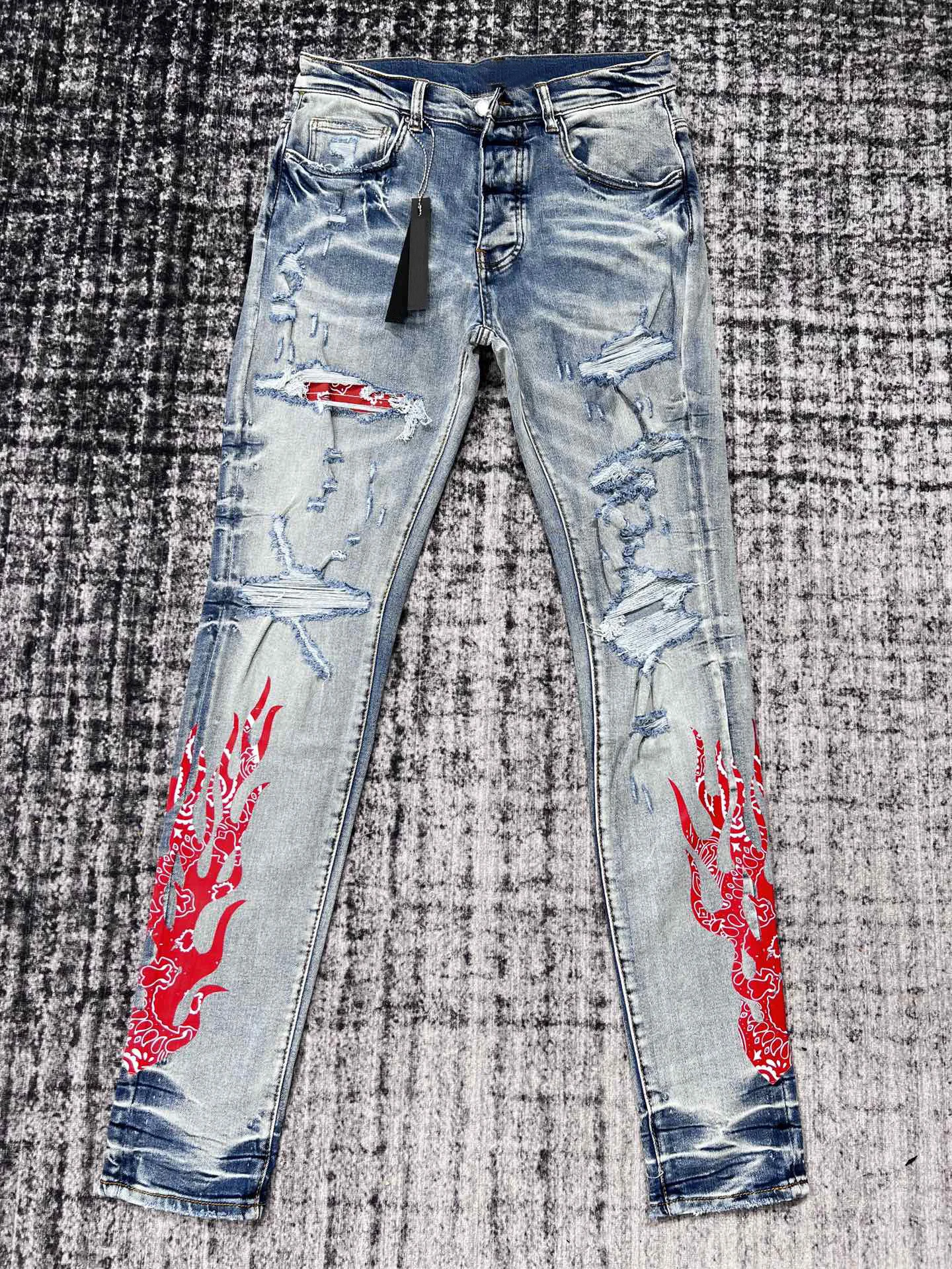 

Jeans Ripped Men's Soft Classic Denim Pants Good Quality