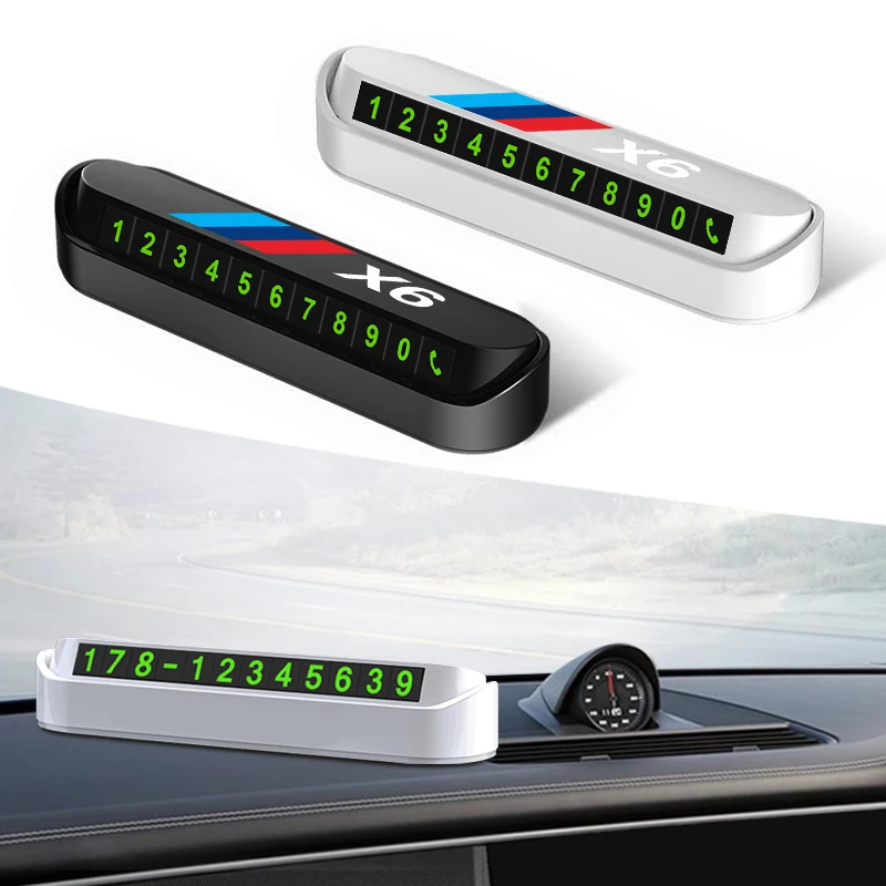 

Temporary parking card car license plate phone number card hidden switch For BMW F30 F31 F32 F33 F34 F35 F36 118i 116i 120i 125i