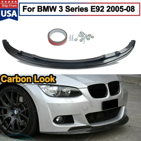 Губа переднего бампера для BMW 3 серии E92 E93 LCI Бампер Canard Lip Splitter M Tech M Sport 2005-2008 Запасная часть диффузора