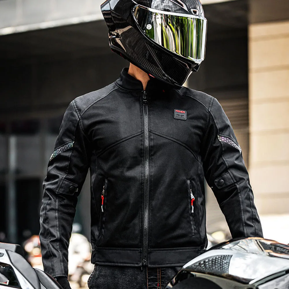 Мотоциклетная сетчатая куртка для мужчин воздухопроницаемая моторная с сотовой
