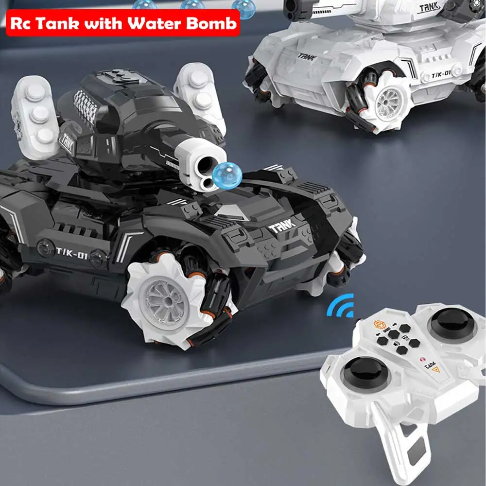 

Watch Control Rc Tank Toy 2.4G Radio Controlled Car 4WD Crawler Water Bomb War Tank Control Model Tank RC Toy For Boy