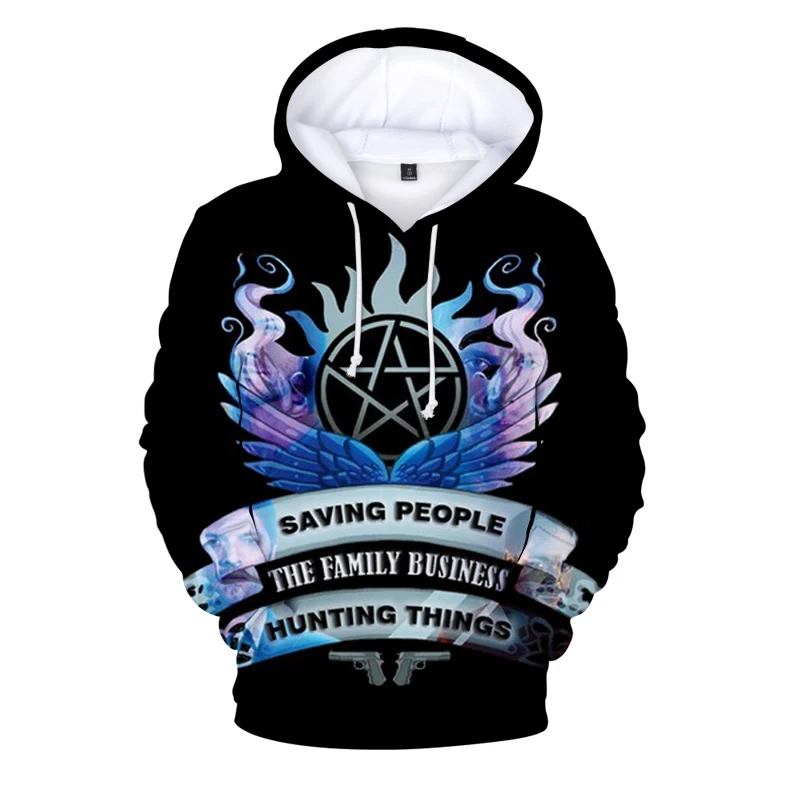 

Hot New Oversized Sweatshirt Women Men Saving People Hunting Things Supernatural 3d Pullover Leisure Men Hoodie Vintage Hooded
