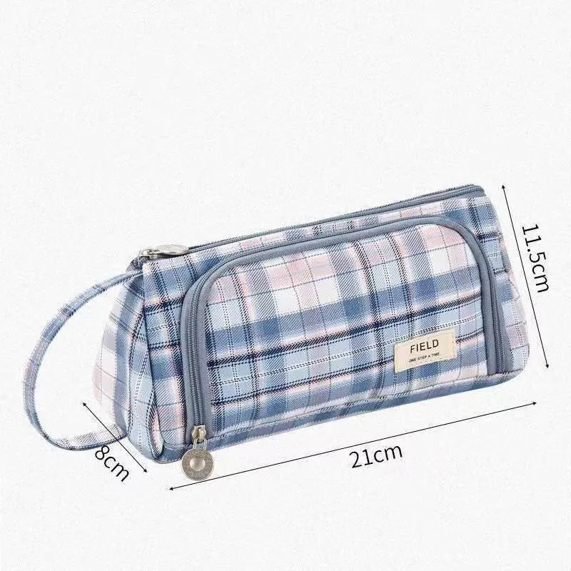 Чехол для карандашей и ручек Карманный многослойная Холщовая Сумка-органайзер