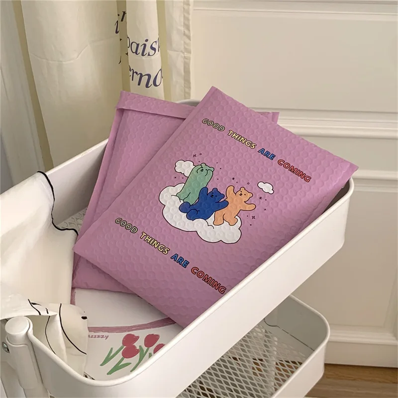 

Korean Creative Cute Cartoon Bubble Bag Wholesale Thickened Shockproof Packaging Bag Envelope Bag Express Bag Pearl Film