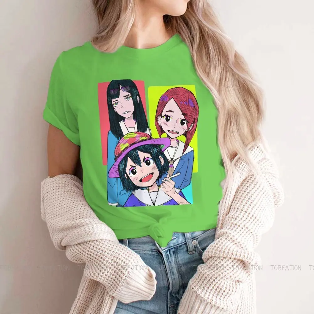

Kawaii O Neck TShirt Keep Your Hands Off Eizouken Fabric Classic T Shirt Woman Tops Individuality Fluffy Big Sale