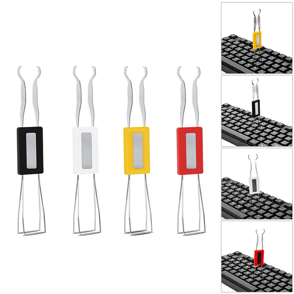 

2 In 1 Key Switch Puller Keycap Puller Wire Switch Mechanical Keyboard Removal Tool Replacement Durable Black Keycap Extractor