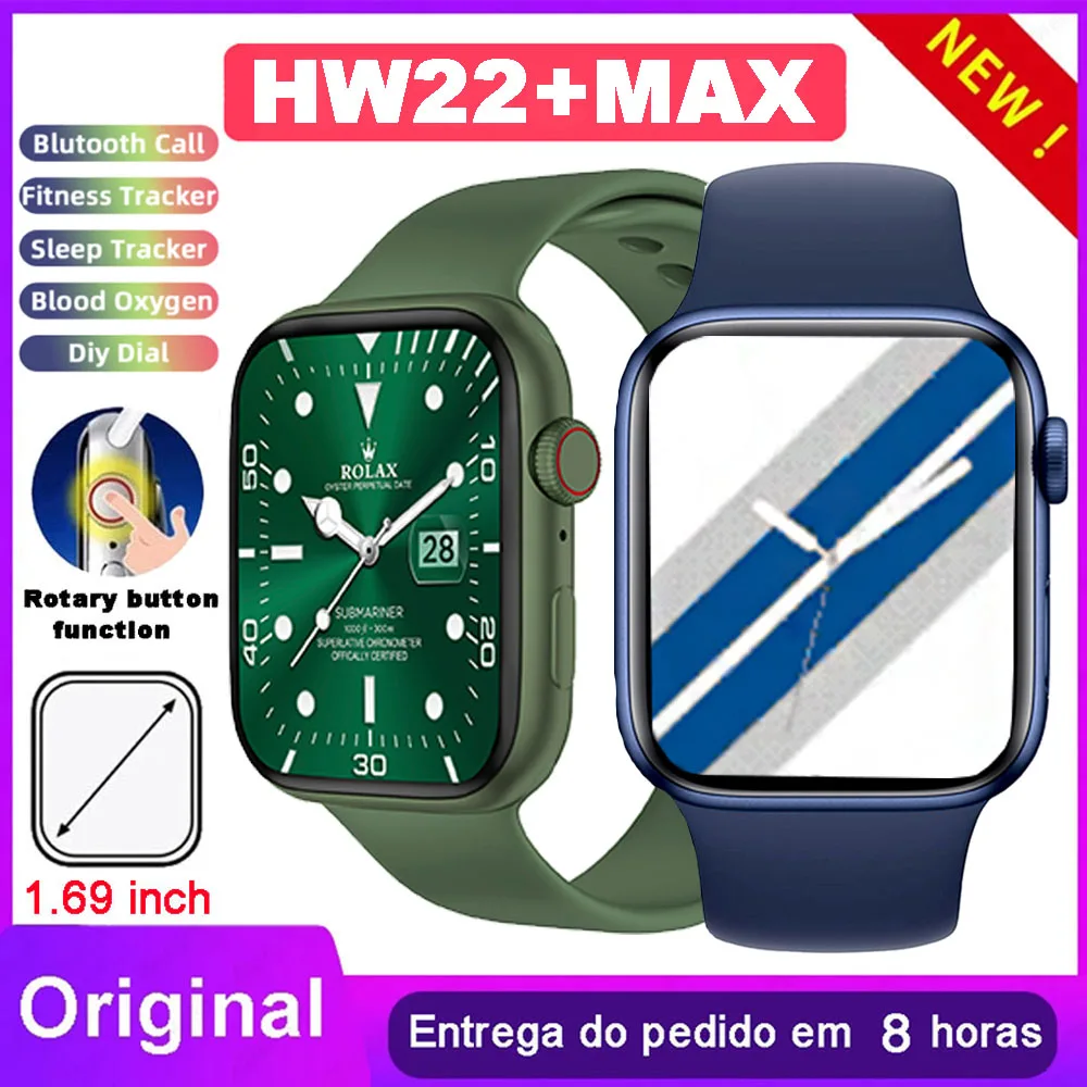 Смарт-часы HW22 + Max умные часы голосовой помощник ии мужские и женские наручные PK IWO