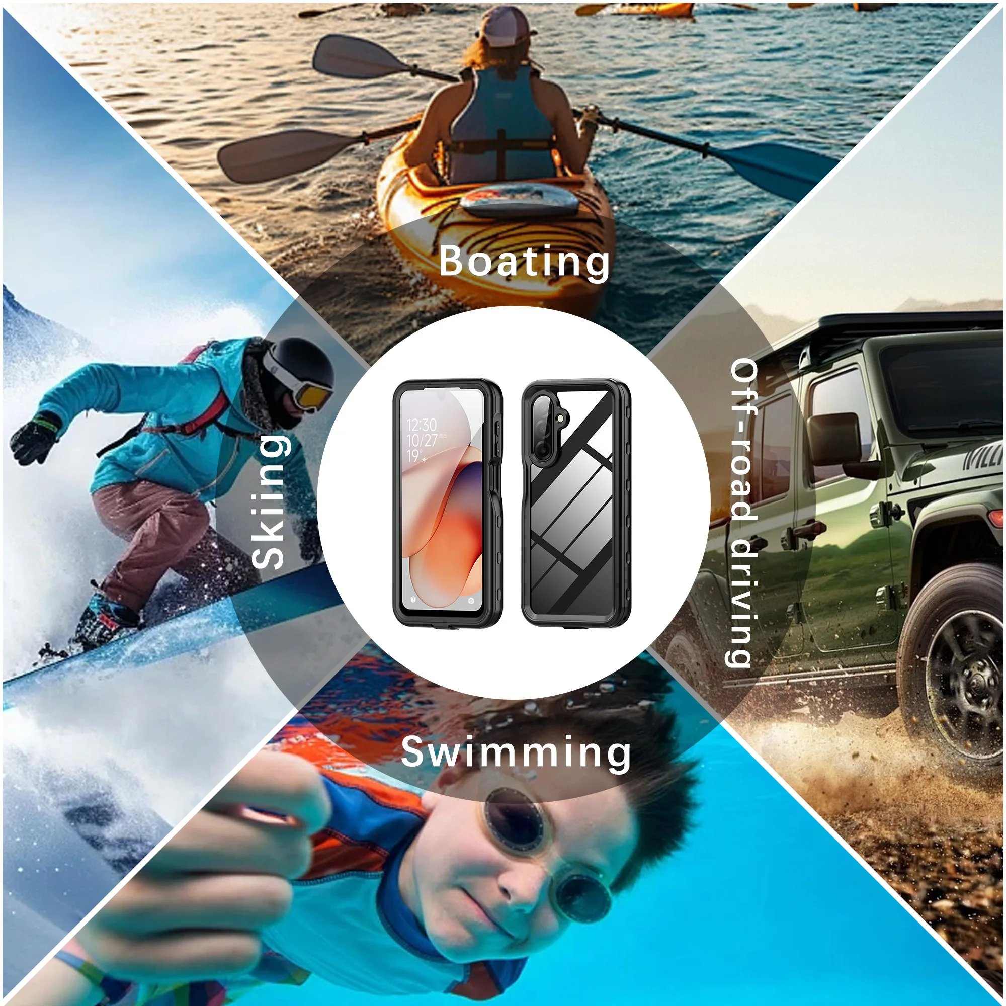 Фото Водонепроницаемый чехол IP68 с полной защитой для Samsung A57 A17 A56 A36 A37 A26 A16 A35 A25 A55 A15 A54 5G, подходит для плавания и снорклинга. №2