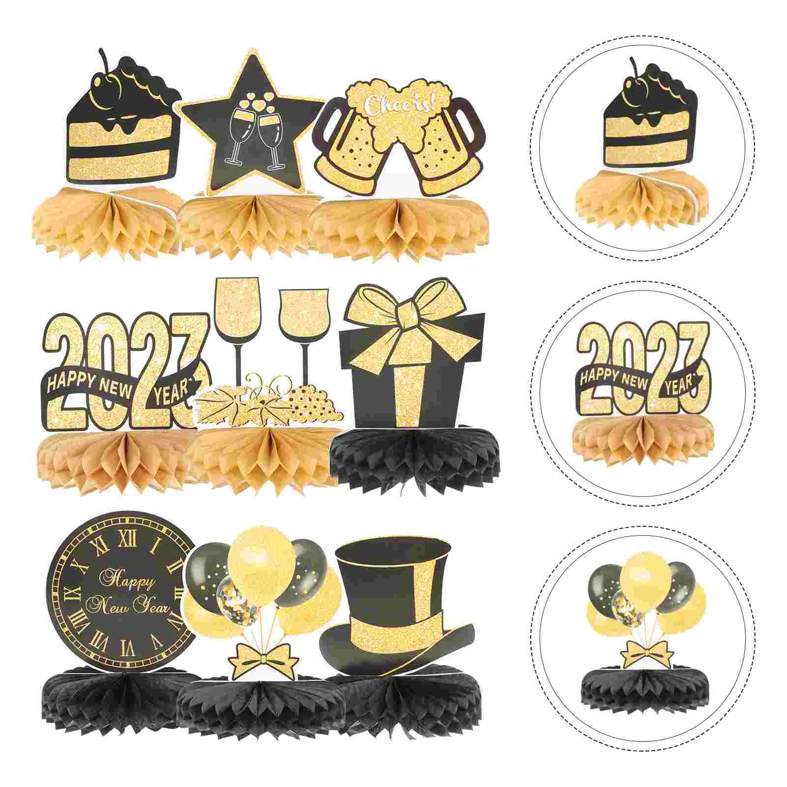 

Honeycomb New Year Party Decor Table Centerpiece Centerpieces Decoration Paper Ornament Eve Happy Homedesktop Christmas Topper