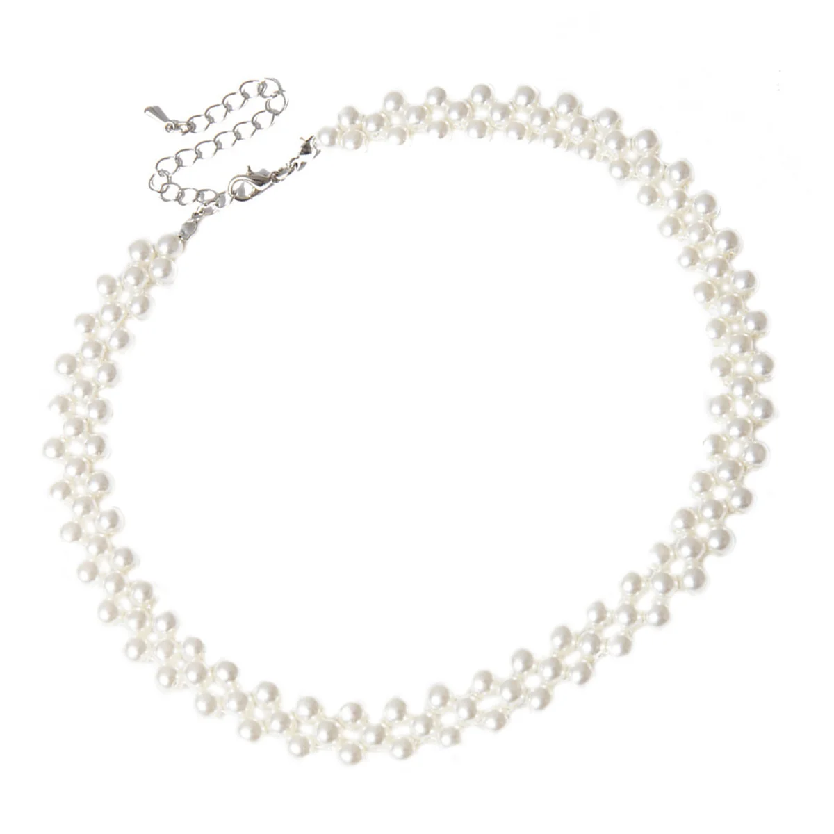 

Costume Jewelry Girls Faux Pearl Necklace Gift 34x1.8cm Lady Simple Clavicle Chain White Plastic Women Miss