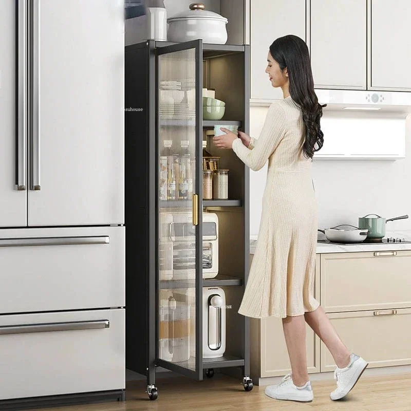 Современные металлические кухонные шкафы многослойная стойка для хранения с