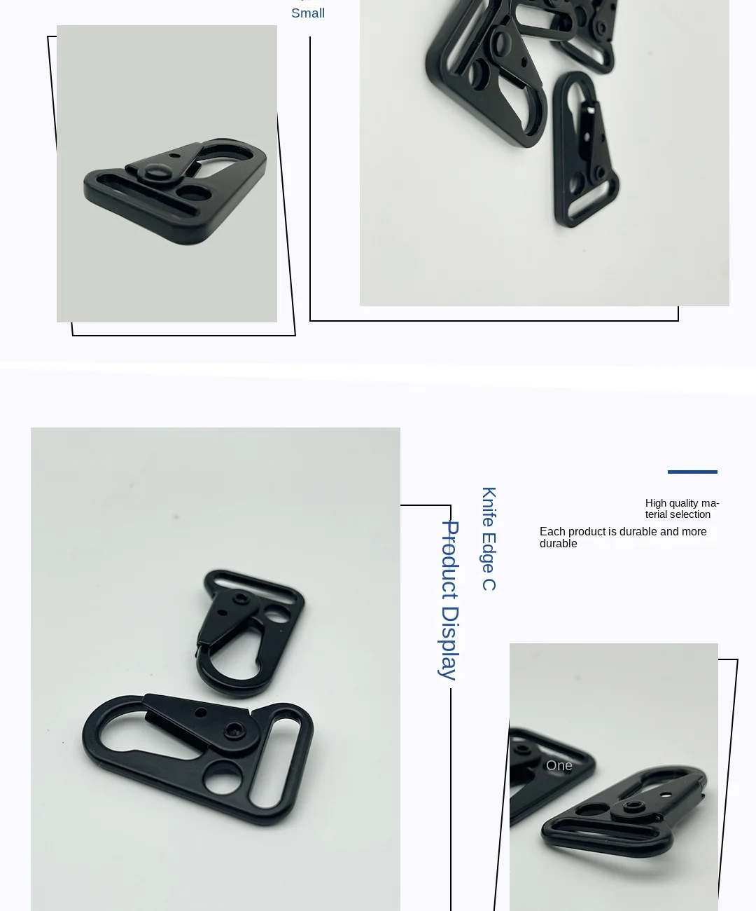 

25mm Zinc Alloy Black Olecranon Buckle Outdoor Carabiner Nylon Ribbon Hook Keychain