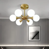 modern led chandelier for the bedroom dining room nordic milk white glass ball ceiling pendant lamp hanging lighting home