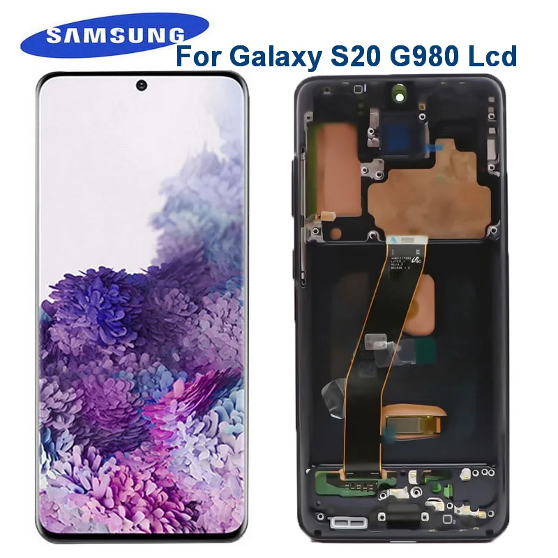 

6.2"Original AMOLED Lcd For Samsung Galaxy S20 Display G980 G980F G980F/DS LCD Display Screen With Touch Glass Digitizer Assembl