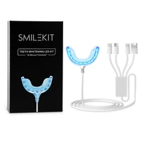 teeth whitening kit with led light bleaching system oral gel products dental teeth whitening gels four in one charger dientes