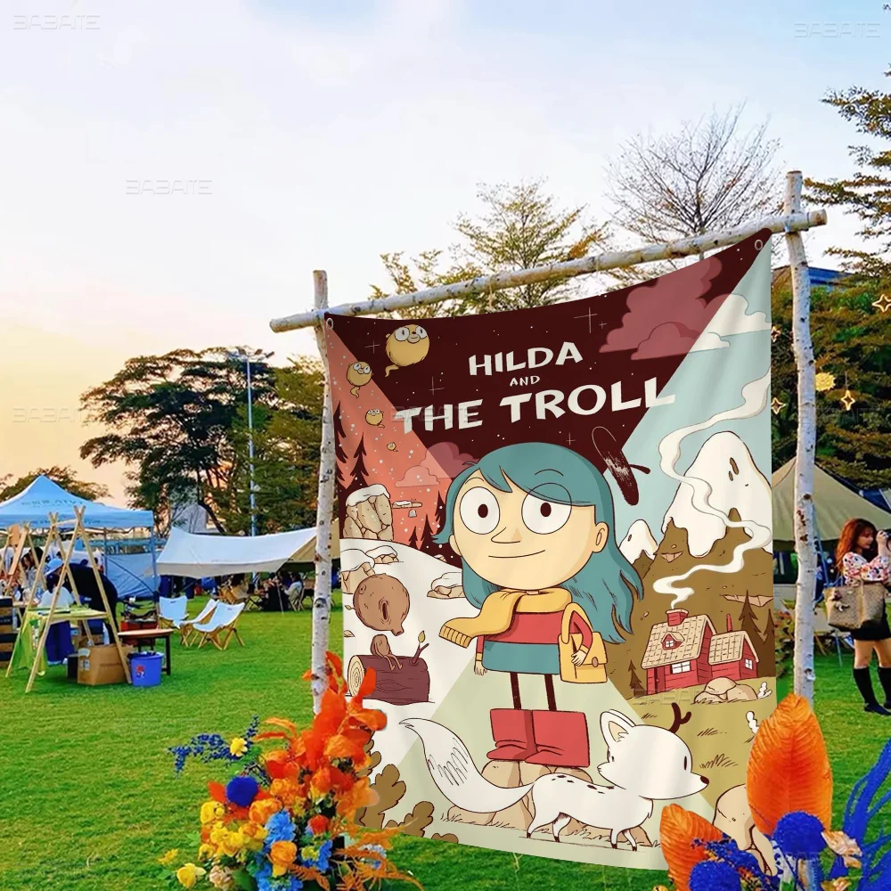Рекламный флаг H-Hilda Frida David улучшенная печать яркий баннер