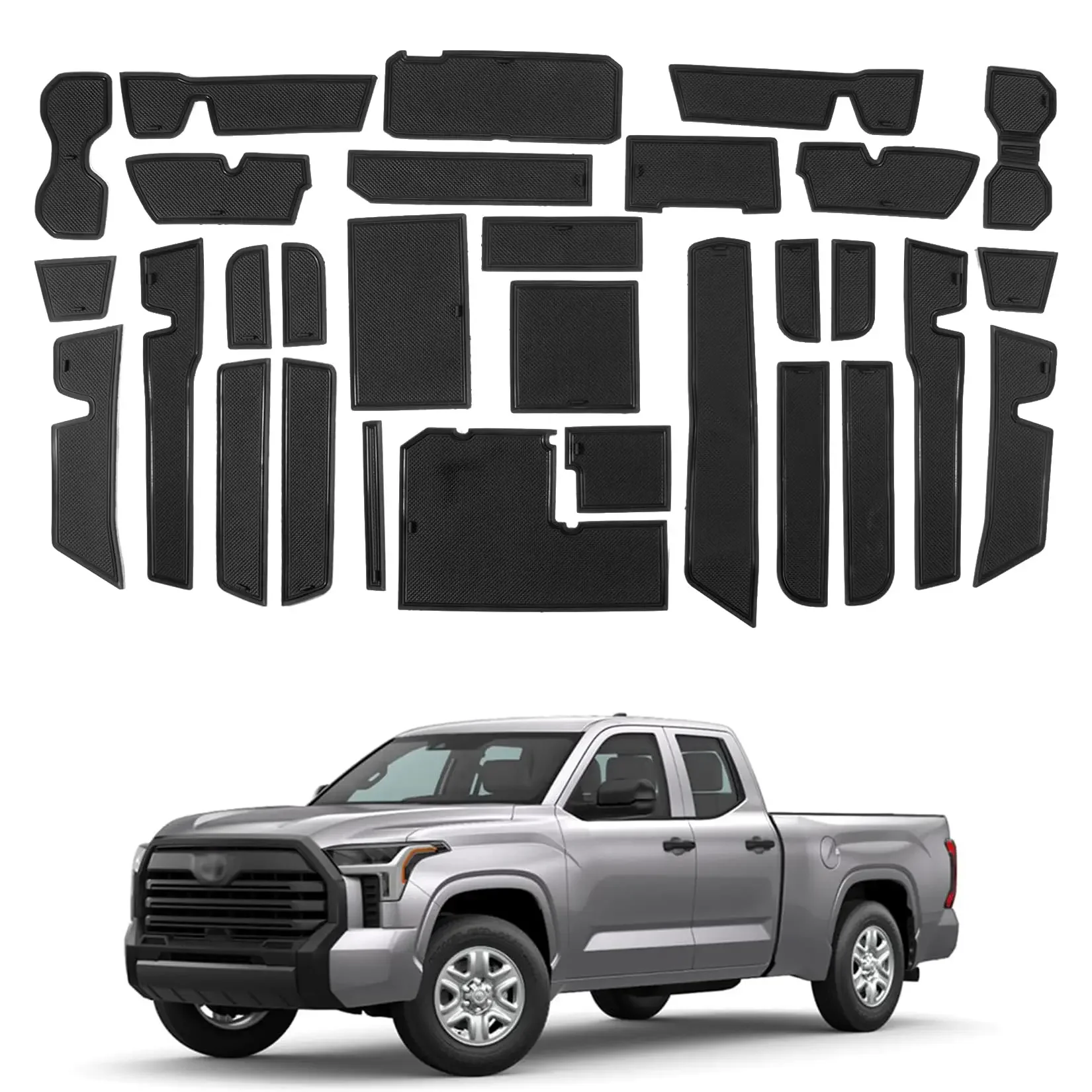 

Автомобильные нескользящие коврики для автомобилей с экологически чистым латексом, 30 шт., подкладка для чашек, дверей, ворот, центральной консоли для toyota Tundra 2022 2023