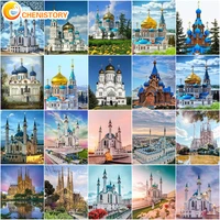 chenistory diy painting by numbers landscape castle coloring by numbers drawing city picture by numbers gift home decor wall art