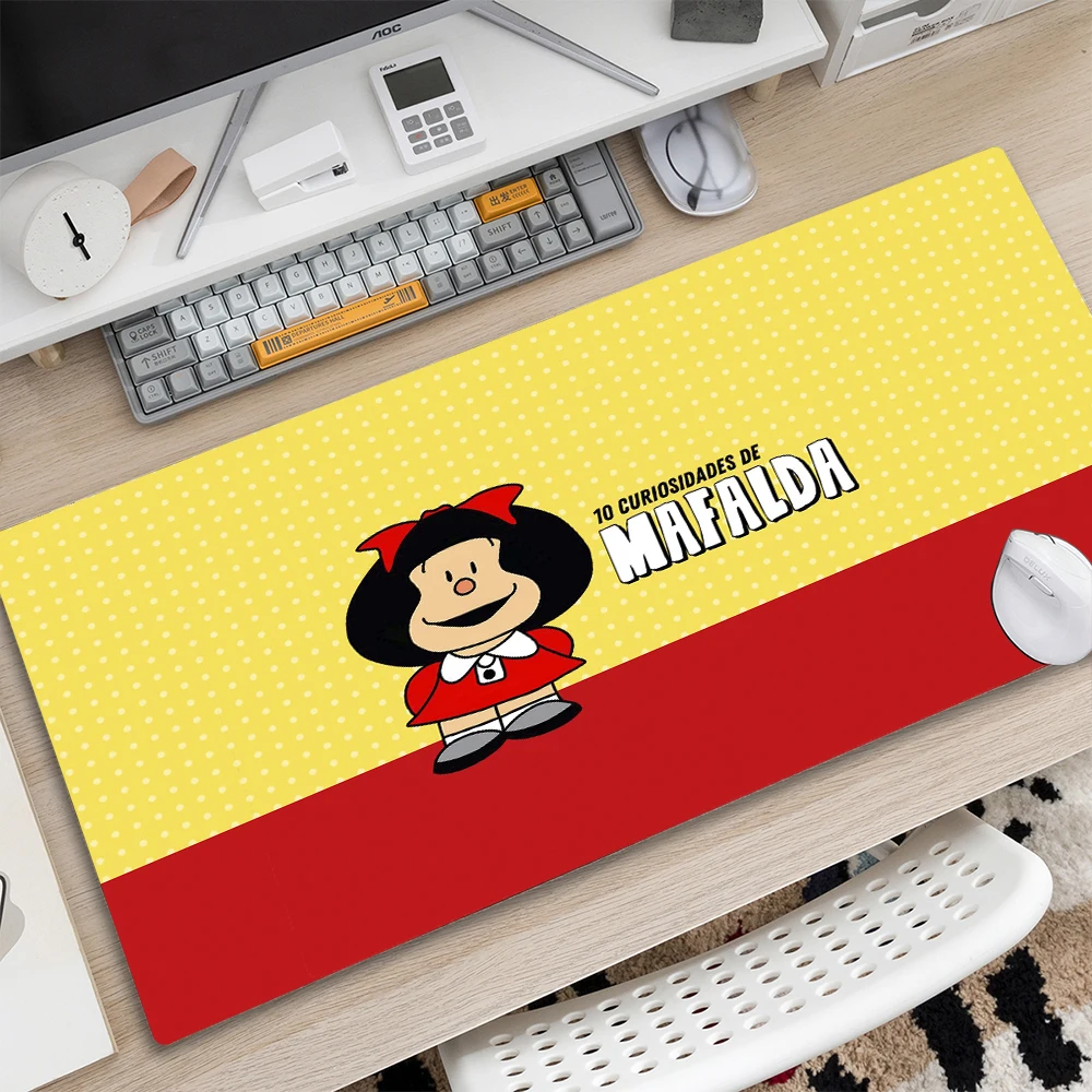 

Mafalda Mouse Pad Gamer XL Computer New HD Custom Mousepad XXL Mouse Mat Natural Rubber Office Carpet PC Mice Pad Mouse Mat