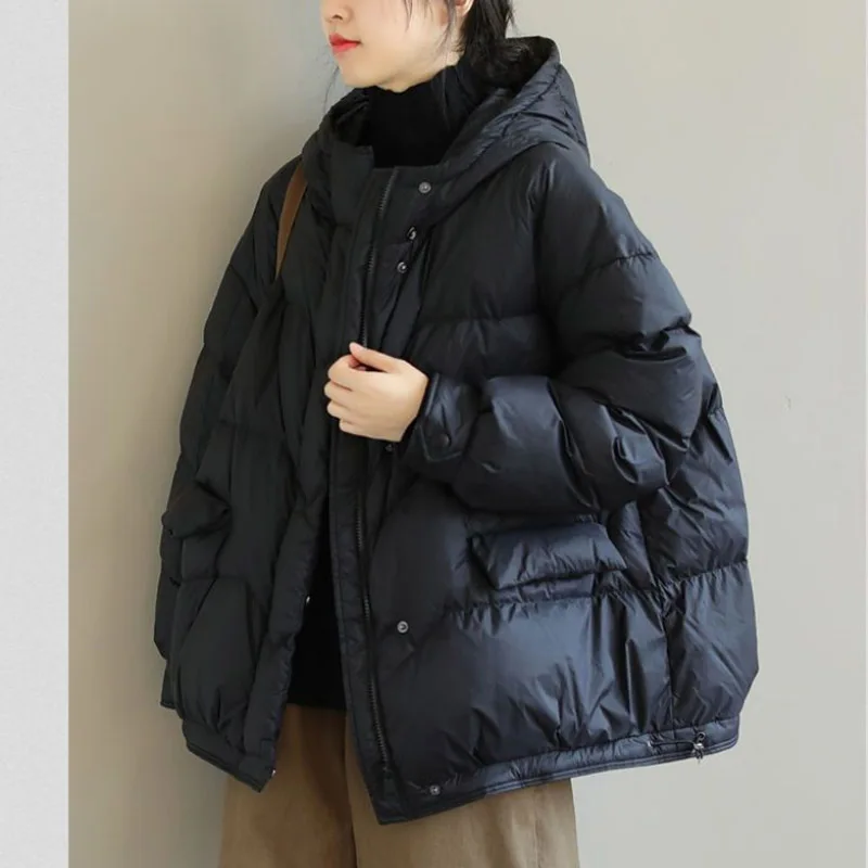 

Fashion Large Size Women'S Thickened Cotton-Padded Jacket Female Korean One Piece Lady Quilted Warm Lightweight Puffer Parkas