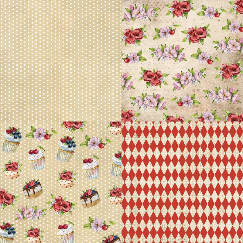 KSCRAFT 6 дюймов односторонний печатный рисунок креативная бумажная искусственная