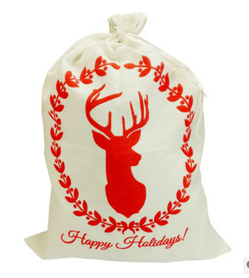 

Рождественская Подарочная сумка большого размера 24,8 на 17,7 дюймов, персонализированные рождественские подарки, сумки со шнурком для детей, ...