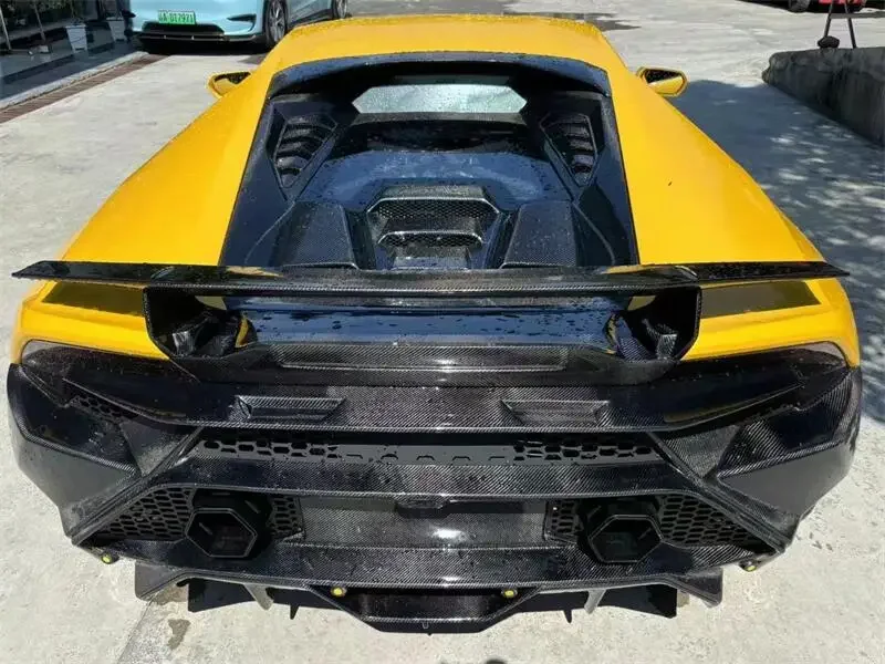 Комплект обвеса KQX Tecnica Style из карбона для Lamborghini Huracan LP580 LP610 EVO Tecnica K: бампер, капот, боковые юбки, выхлопная система (art.: 3920dbe4bba40) - 3920dbe4bba40