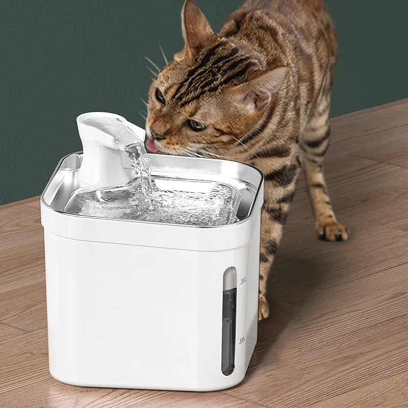 

Automatic Cat Water Fountain with Filter 2.2L Drinker for Cat Supplies USB Electric Mute Pet Cats Water Drinking Dispenser