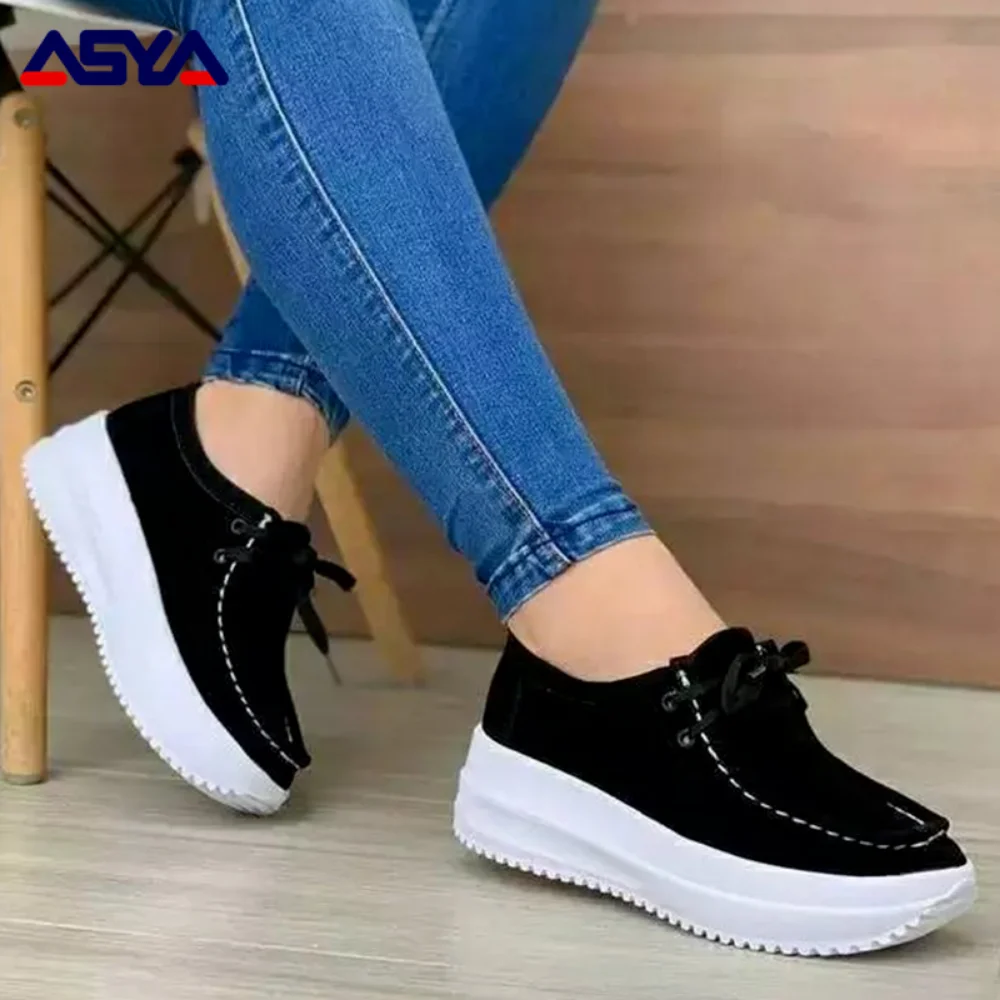 

ASYAPOY Women Sneakers New Platform Shoes Women Sport Zapatillas Mujer Spring Summer Casual Shoes For Woman Vulcanize Shoes Heel