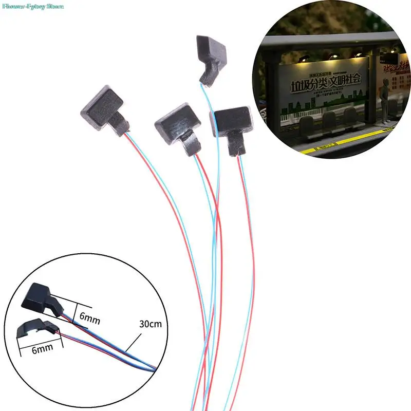 

1pc 3V Led Spotlight Model 1:87 Ho Scale Diorama Outdoor Billboard Lamp DIY Model Making for Architecture Building Layout