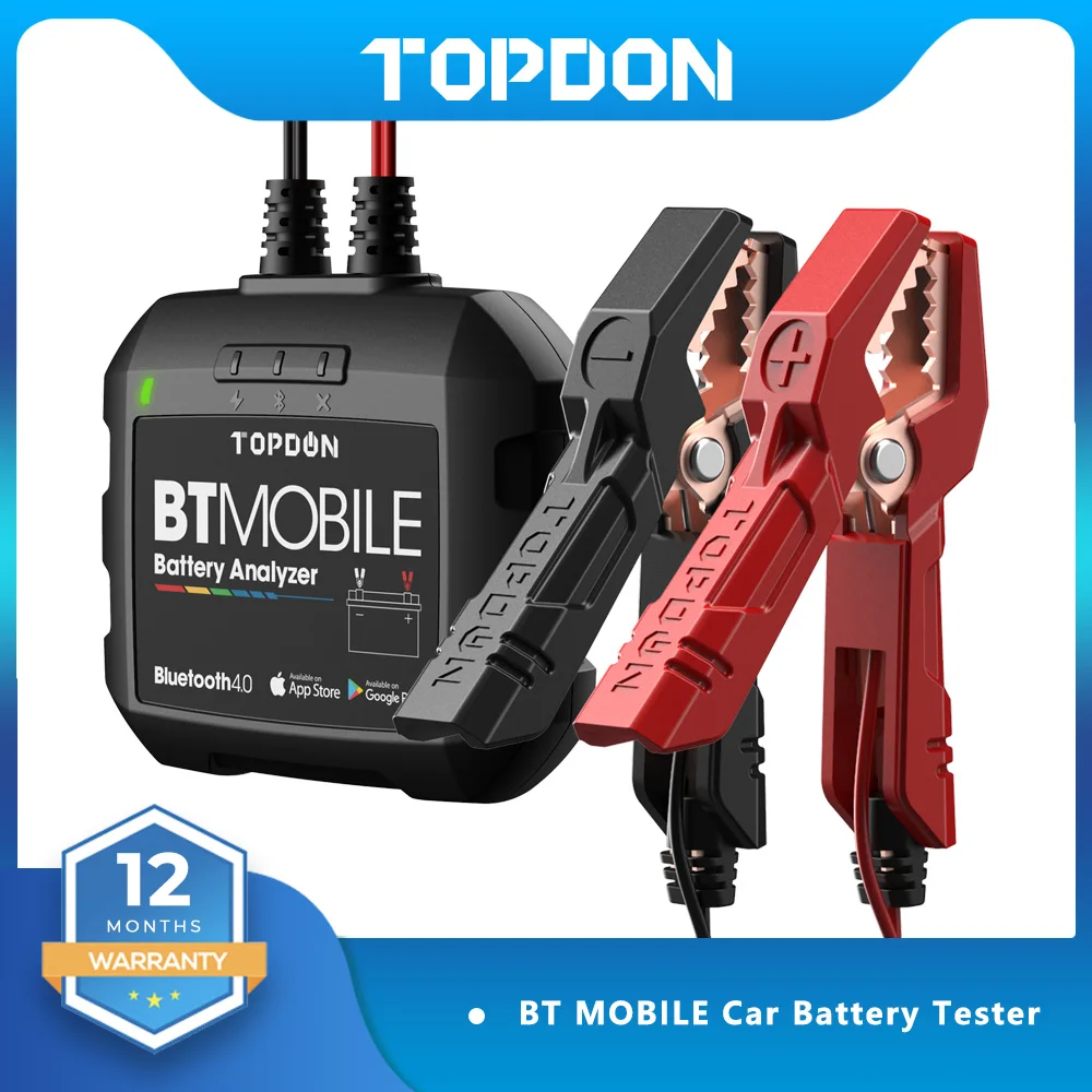 Тестер автомобильного аккумулятора TOPDON Bluetooth 12 В 100-2000CCA - купить по выгодной цене |