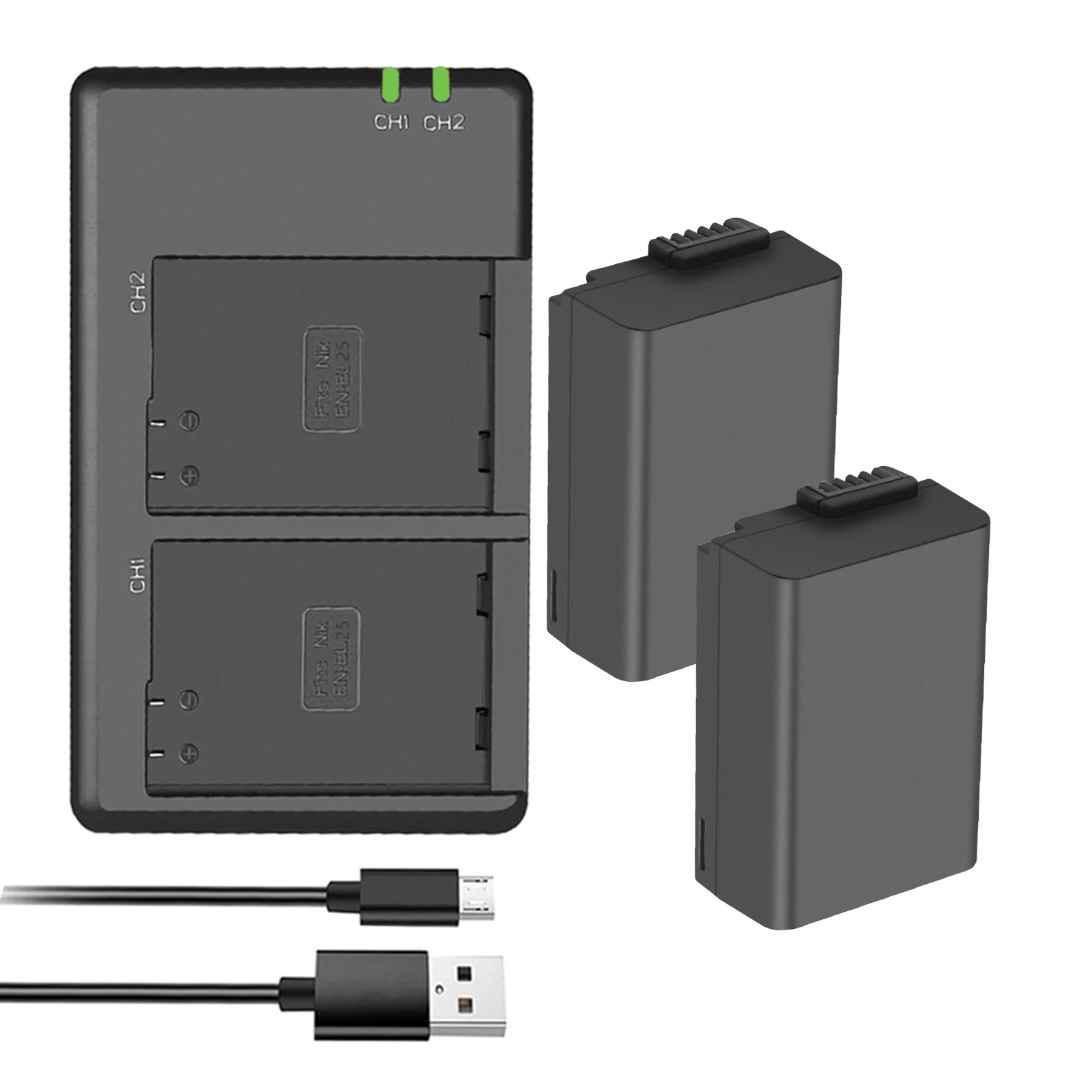 

EN-EL25 EN EL25 EN-EL25a 4241 Battery With LED Dual Channel Charger for Nikon Z50 Z30 ZFC Mirrorless Digital Cameras