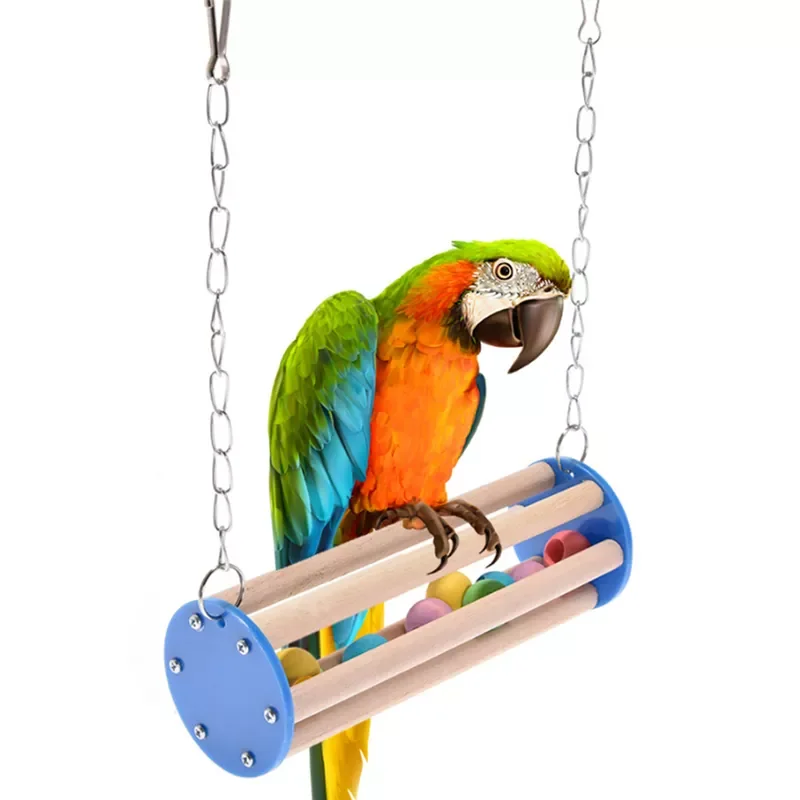 

Quality Bird Parrot Pet Toy Parrot Swing Climbing Pet Parrot Chewing Toy Bird Acrylic Toy Hammock Swing Hanging Toy