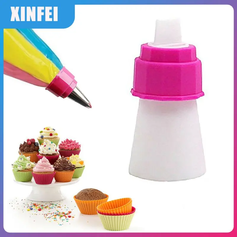 

1Pc Icing Piping Bag Nozzle Converter Tri-color Cream Coupler Pastry Nozzles Adaptor DIY Cup Cake Baking Decorating Tips Set