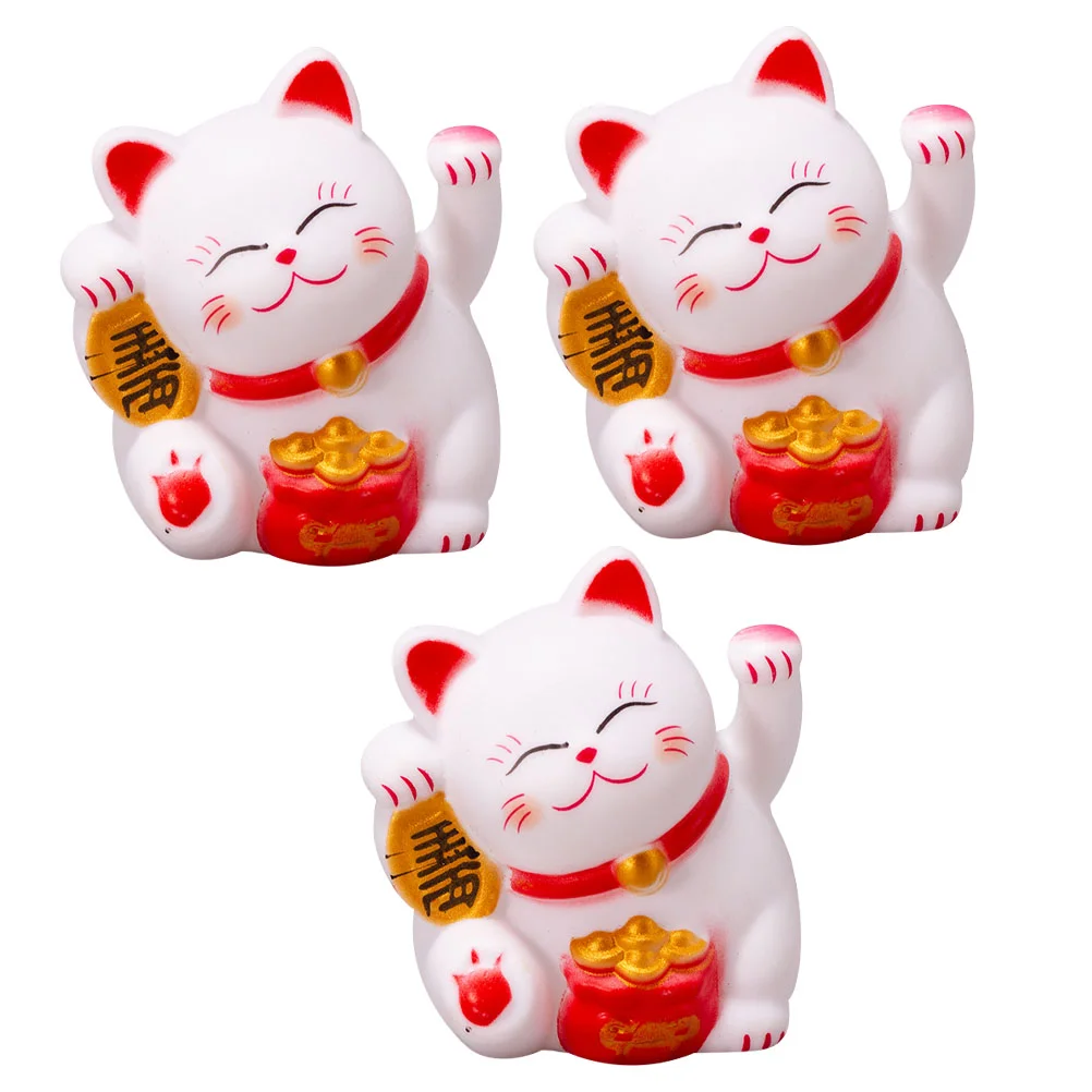 

Cat Fortune Lucky Figure Maneki Neko Figurine Figurines Money Japanese Statue Waving Arm Ornament Swinging Wealth Chinese