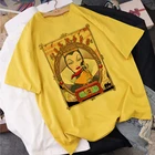 Kawaii Disney Принцесса Белоснежка зло королева Милая забавная графическая печать Y2k в эстетике винтажная Повседневная летняя Базовая женская футболка