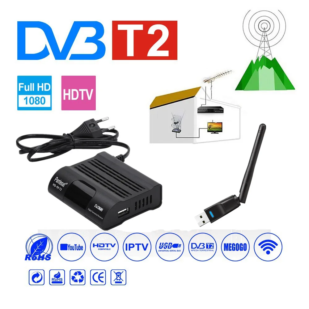 Цифровой ТВ-приемник DVB HD-99 T2 1080P тюнер DVBT2 спутниковое телевидение Dvb-t2 Youtube IPTV