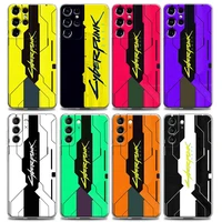 clear phone case for samsung s9 s10 4g s10e s20 s21 plus ultra fe 5g m51 m31 s m21 soft silicone game c cyberpunkes