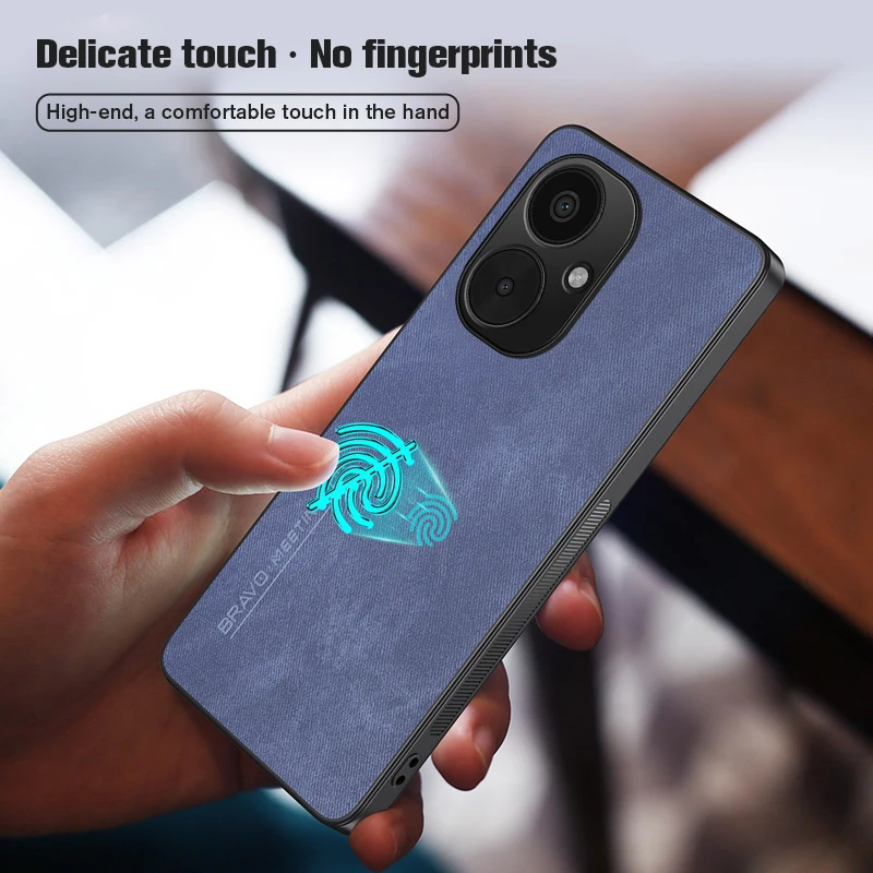 Кожаный чехол для телефона Xiaomi Redmi 13C 5G 2024 6 74 дюймов волокнистый кожаный защитный